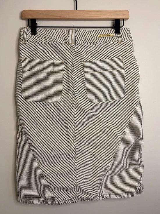 Women’s Anthropologie Pilcro & Letterpress Railroad Denim Striped Skirt size 25 - Picture 5 of 9